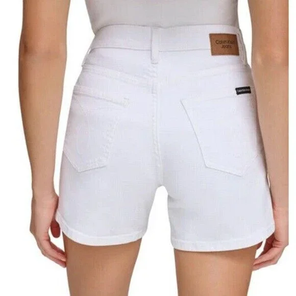NWT Calvin Klein Jeans Denim Short White - Picture 2 of 2
